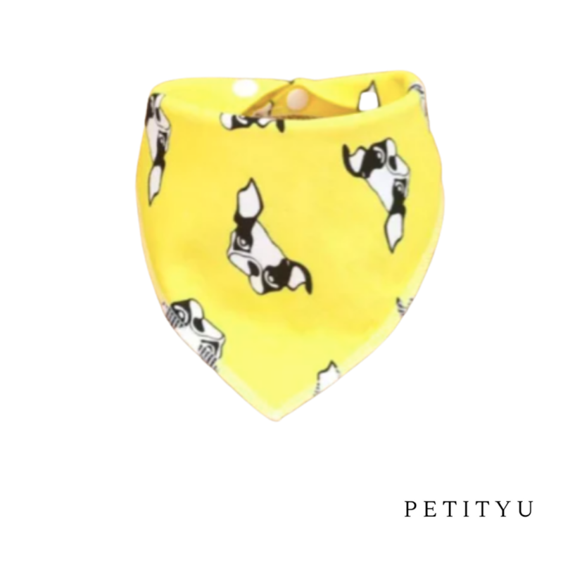 Triangle Bib Scarf Yellow Puppy - Petityu