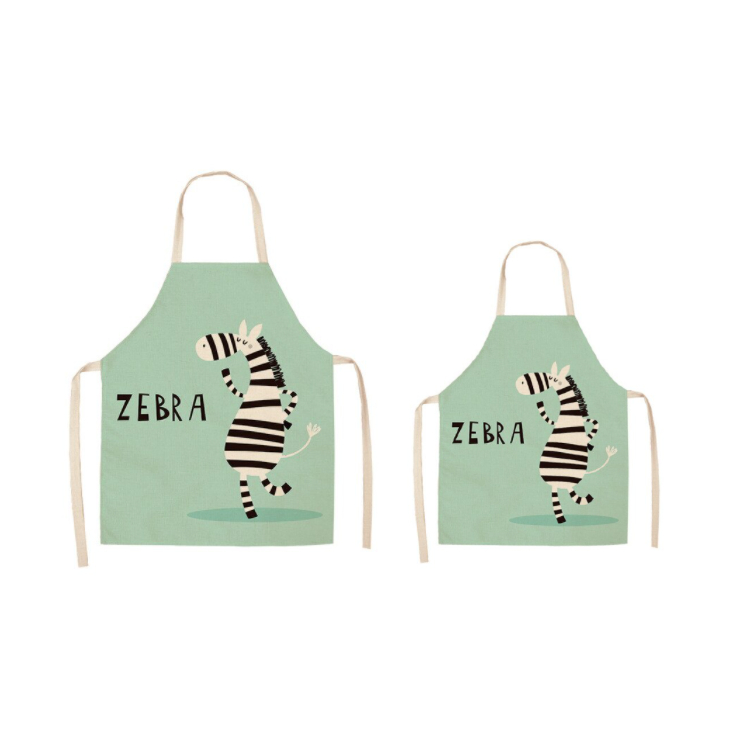 Mommy & Son Cooking Partners Mint Zebra - Petityu