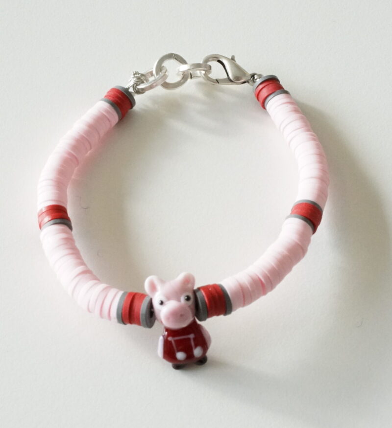 Bracelet For Cutey Petits- Peppa Pig Pembe bileklik - Petityu