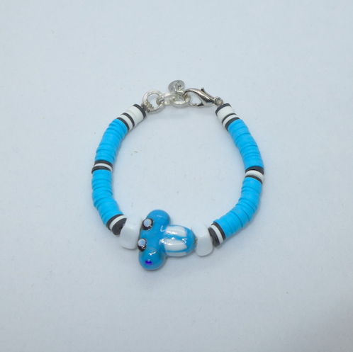 Bracelet For Little Coolios- Blue Black White Car - Petityu