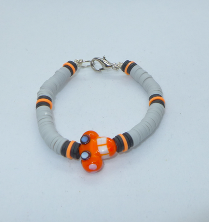 Bracelet For Little Coolios- orange car light gray, black & orange - Petityu