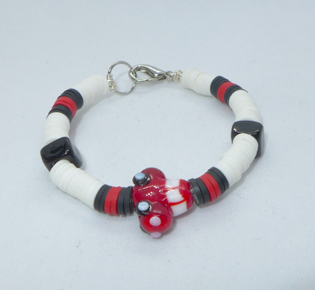 Bracelet for Little Coolios- Red Car red&black&white - Petityu