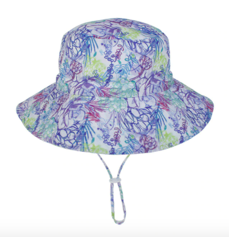UV Protection Sun Hat - UPF50+ Lilac Flowers Beach Girls Bucket Hats GUNES KORUMALI SAPKA - Petityu