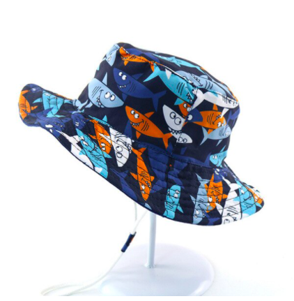 UV Protection Sun Hat – UPF50+ Dark Blue Shark Bucket Hats GUNES KORUMALI SAPKA - Petityu