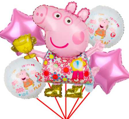 Peppa Pig Foil 5'li Balon seti - Petityu