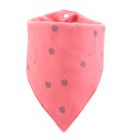 Triangle Bib- pink dots bebek önlük - Petityu