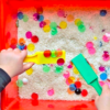 Montessori Oyun- Magnetic wand and chips- değnek / sopa ve 100 adet chips - manyetik oyun seti - Petityu