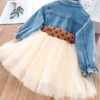 Petityu Kız Çocuk Kot Gömlek Tutu Elbise - Petityu