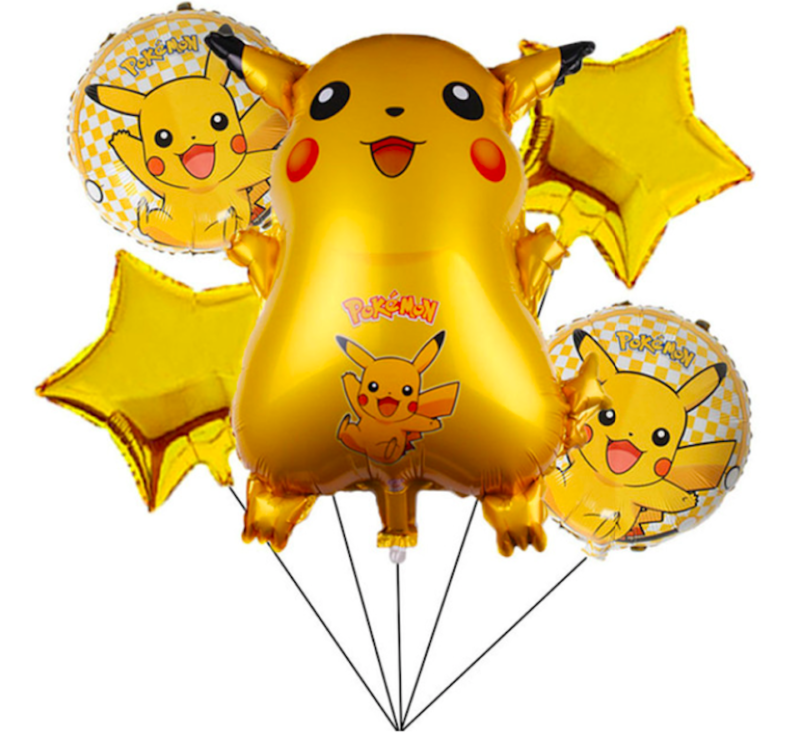 Pokemon Pikachu Folyo Balon seti 5'li - Petityu