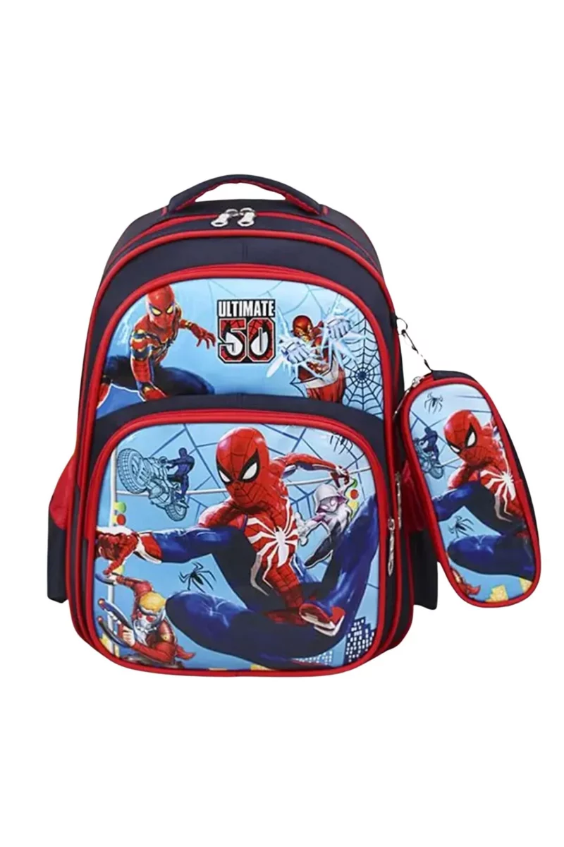 Petityu Spiderman kalemkutulu sırt çantası büyük boy ilkokul ortaokula uygun - Petityu