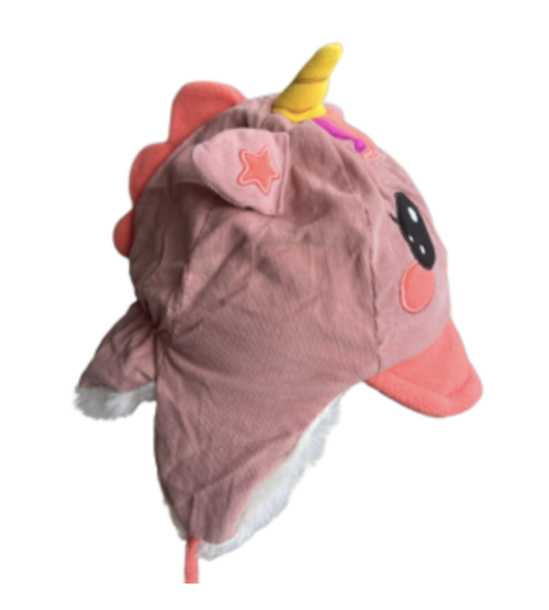 Petityu Unicorn 3D sıcacık tutan bere -kulakları kürklü içi polar - Petityu