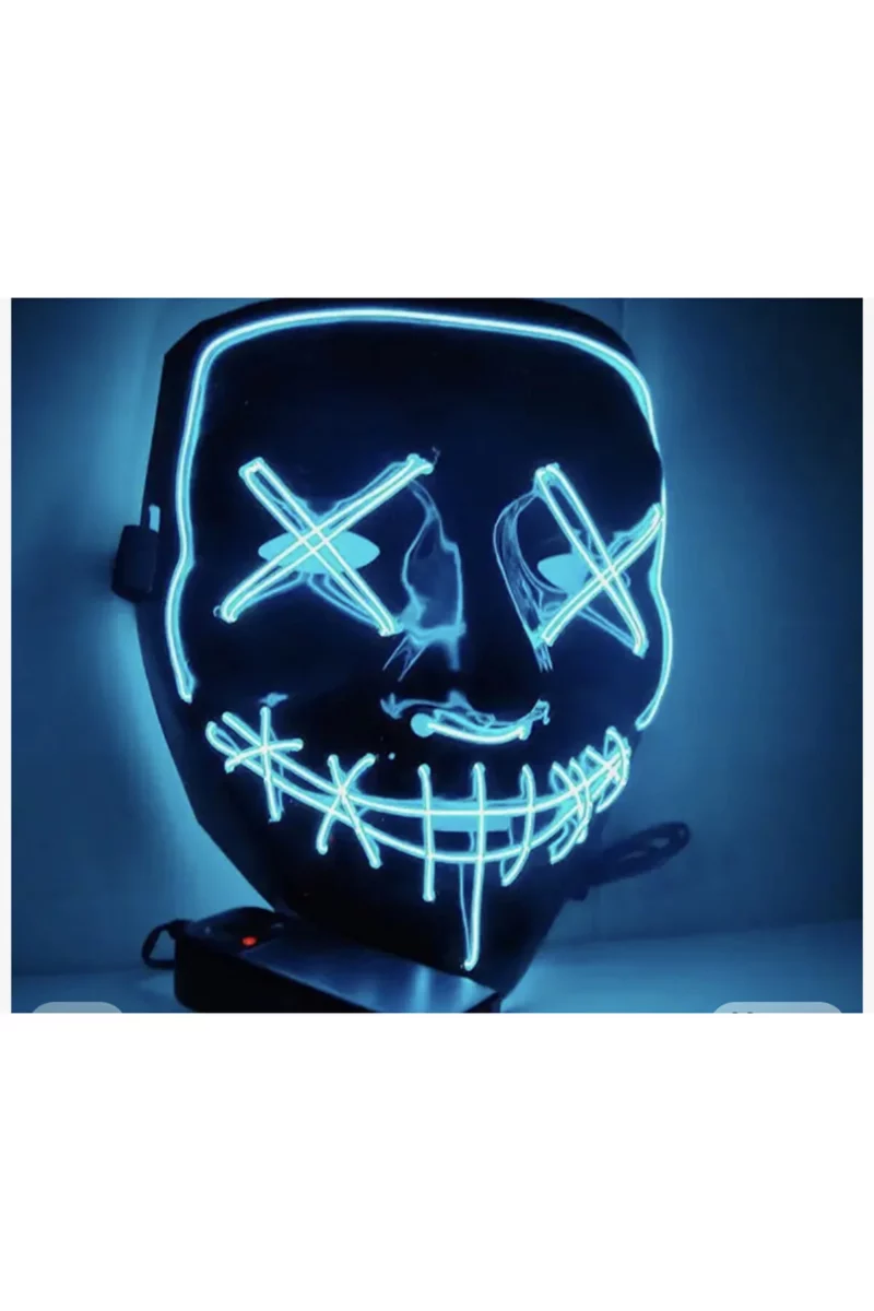Petityu Neon Maske Halloween Parti Maske Mavi - Petityu