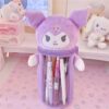 Kawaii Sanrio peluş kalem kutusu Kuromi peluş şirin kalemlik mor kalem kutu - Petityu