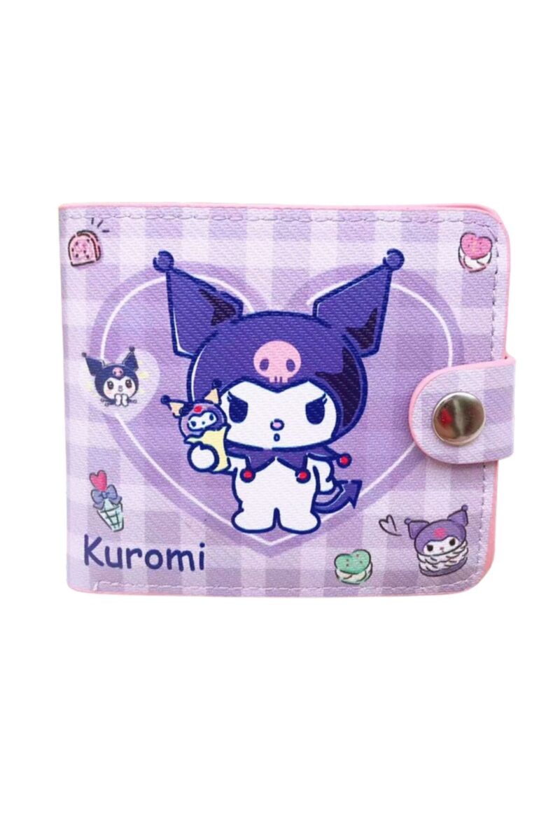 Kuromi Kawaii mor şirin kız çocuk cüzdan - Petityu