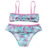 Unicorn Flamingo Simit Pembe Mint Yesili Firfirli Bikini - Petityu