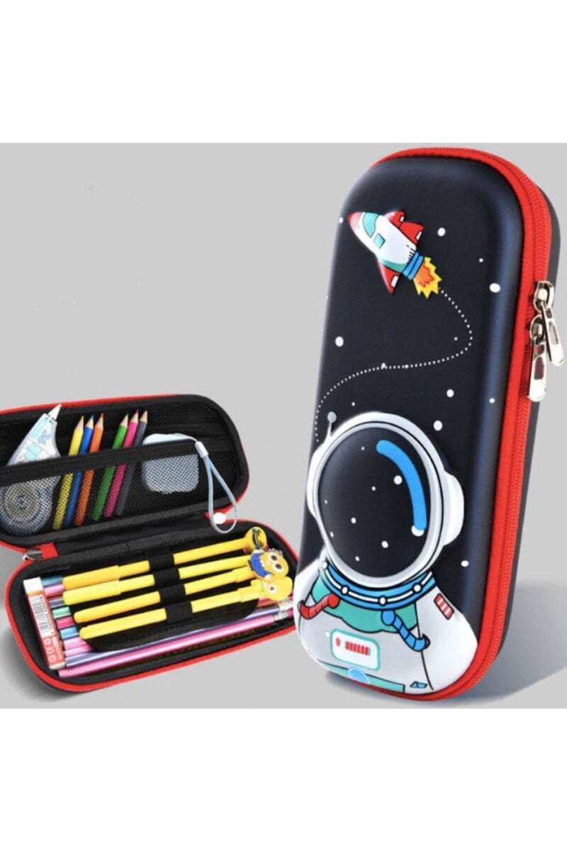 Petityu Astranot 3d Spaceship Kırmızı Fermuar Kalem Kutusu - Petityu