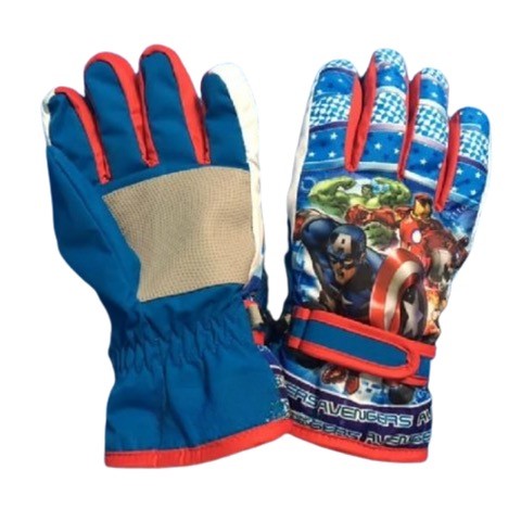 Petityu Profesyonel Erkek Çocuk Kayak Eldiveni Marvel Avengers Hulk Iron Man 9-12 Yaş