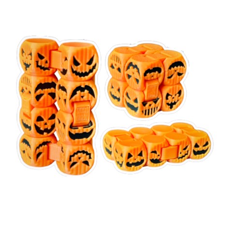 Petityu Halloween Bal Kabağı Hediyelik Mini Sonsuz Küp Infinity Küp Stres Atıcı Eğlenceli ve Taşınabilir Fidget Oyuncağı